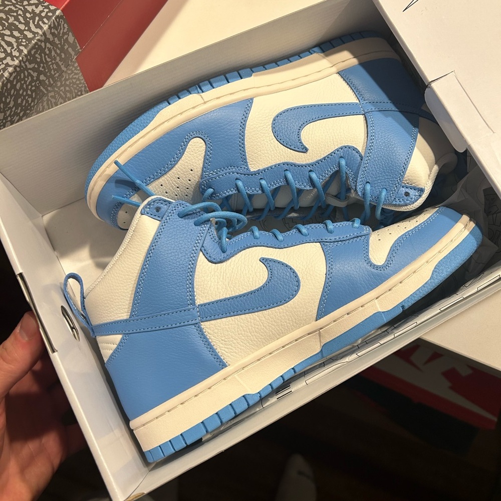Nike Dunk High UNC color way Nike ID